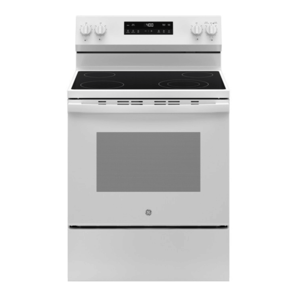 GE® 30" FS STEAM CLEAN RANGES - WHITE  ELECTRIC